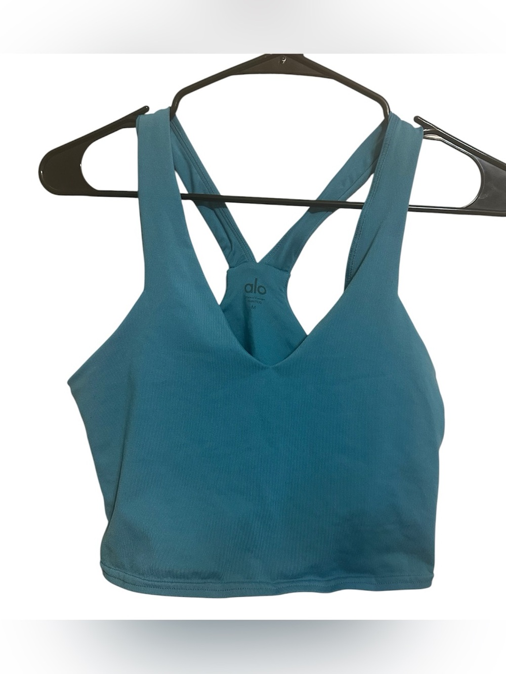 Alo Yoga Women’s Bright Aqua Low-Impact Bra Tank Top